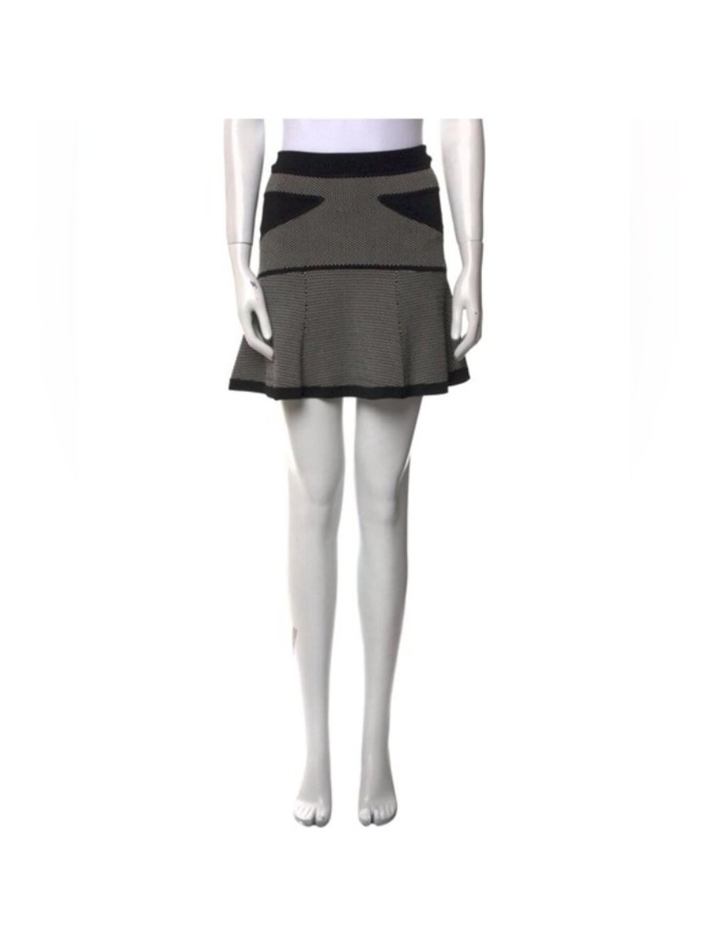 ALC Black and gray Skater Mini Skirt Small